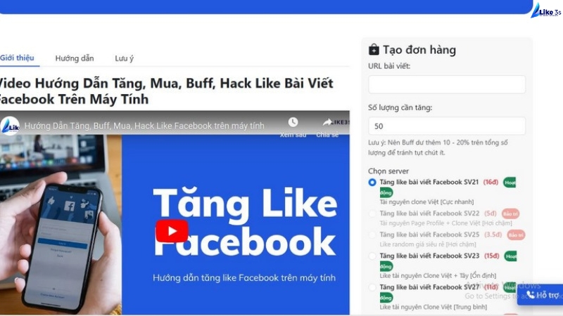 app tăng like Facebook Like3s