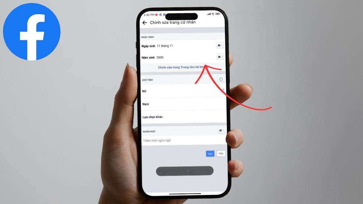 cách đổi ngày sinh trên Facebook
