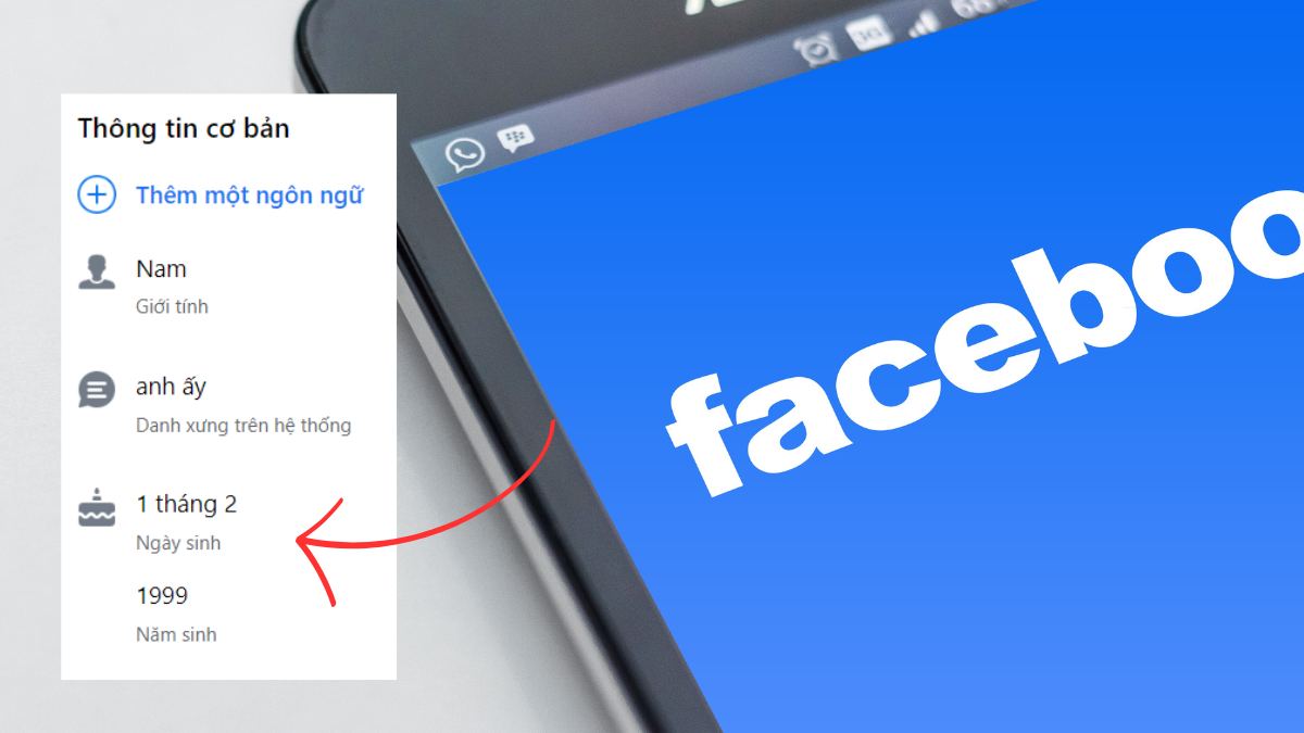 cách đổi ngày sinh trên Facebook