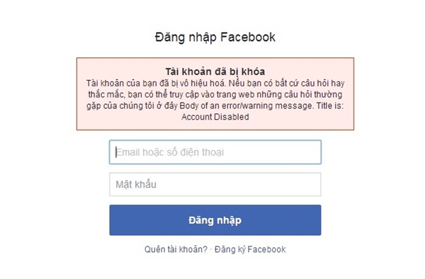  lấy lại Facebook bị khóa