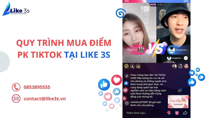 Quy trình mua điểm PK Tiktok tại Like 3S