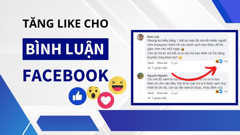 Tăng like cho comment Facebook
