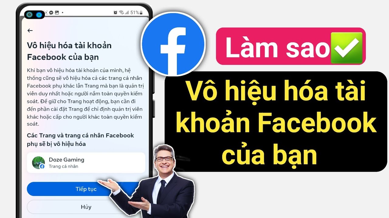 Vô hiệu hóa tài khoản Facebook